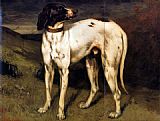 Gustave Courbet Canvas Paintings - A Dog from Ornans